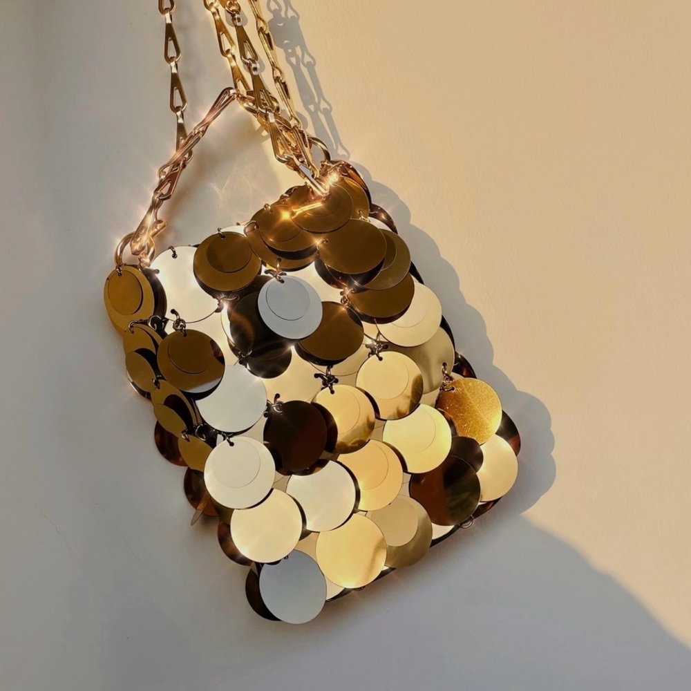 Paco rabanne Gold Disc Chain Shoulder Bag - Women's Evening Bag